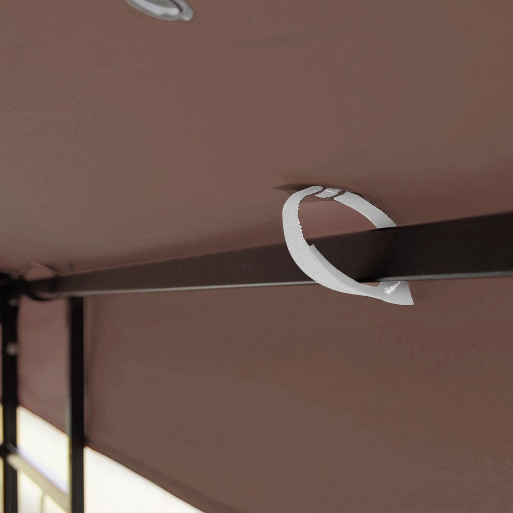 10x10 Ft Double Tiered Gazebo Replacement Canopy U71714