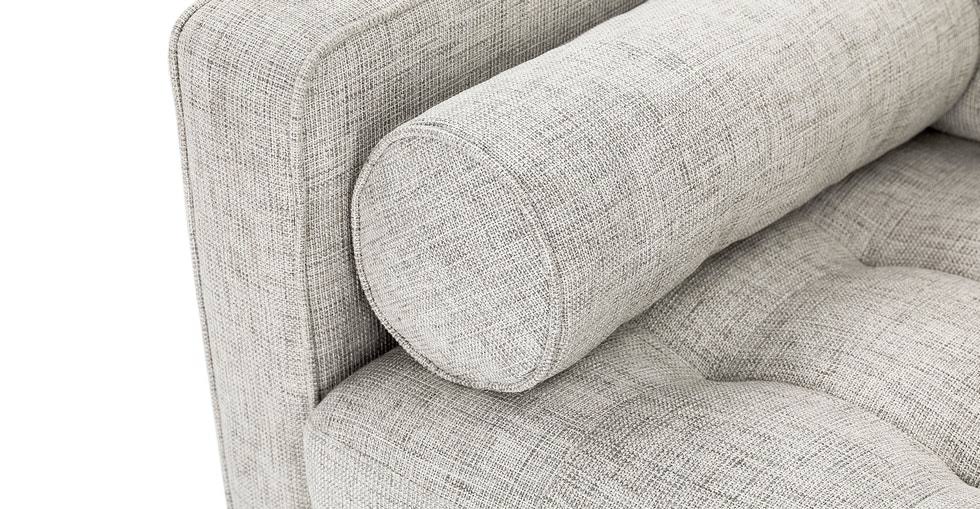 Ivory Tufted Chair with Bolsters C491