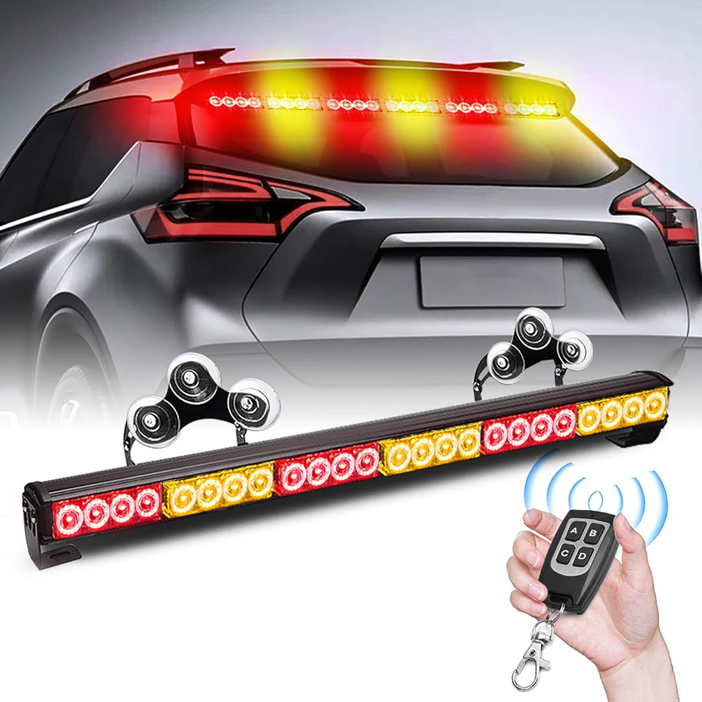 27 Inch 6 Panel Amber and White LED Strobe Light Bar Pack of 2 L262690