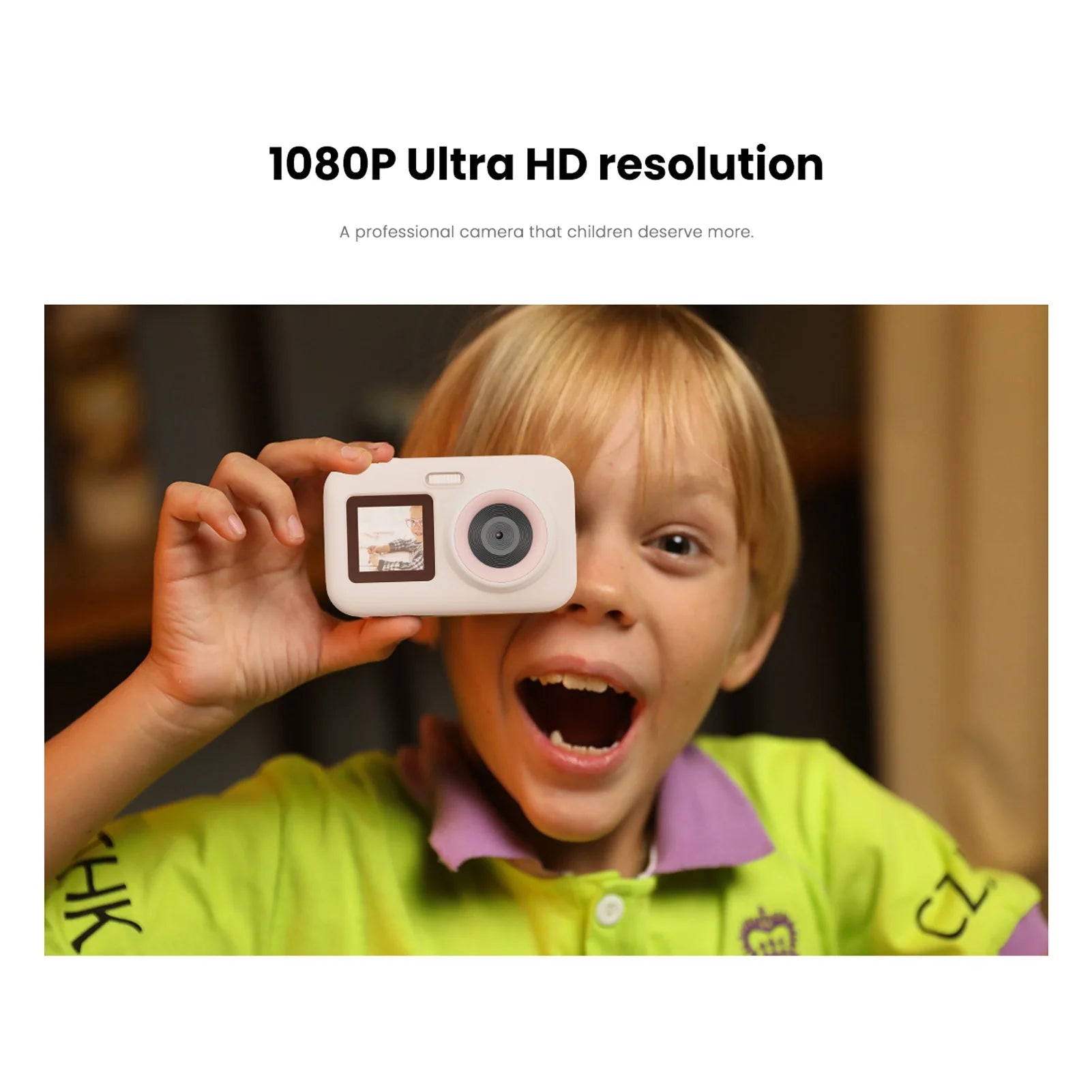 12mp Dual Lenses Children Video Camera with 2.4-inch Lcd Screen U868295
