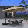 Grey 9' X 11.5' Rectangle Cantilever Patio Umbrella K377