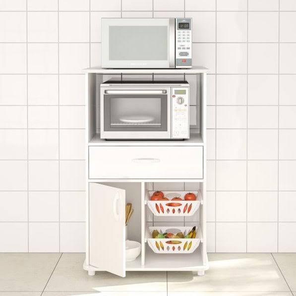 White Microwave Cart M6273