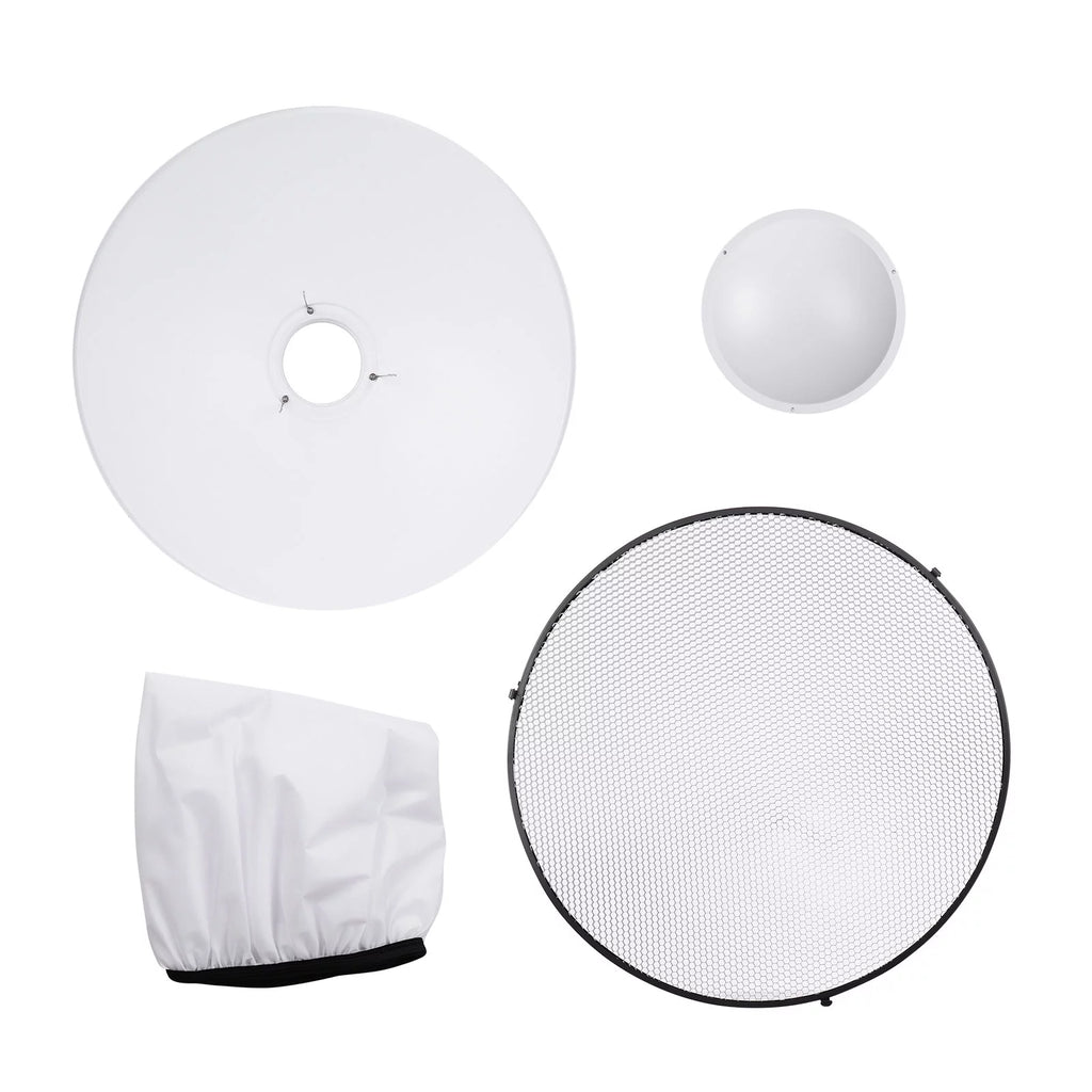 22 Inch Beauty Dish Reflector Diffuser with Honeycomb Soft Cloth for Bowens Mount R323
