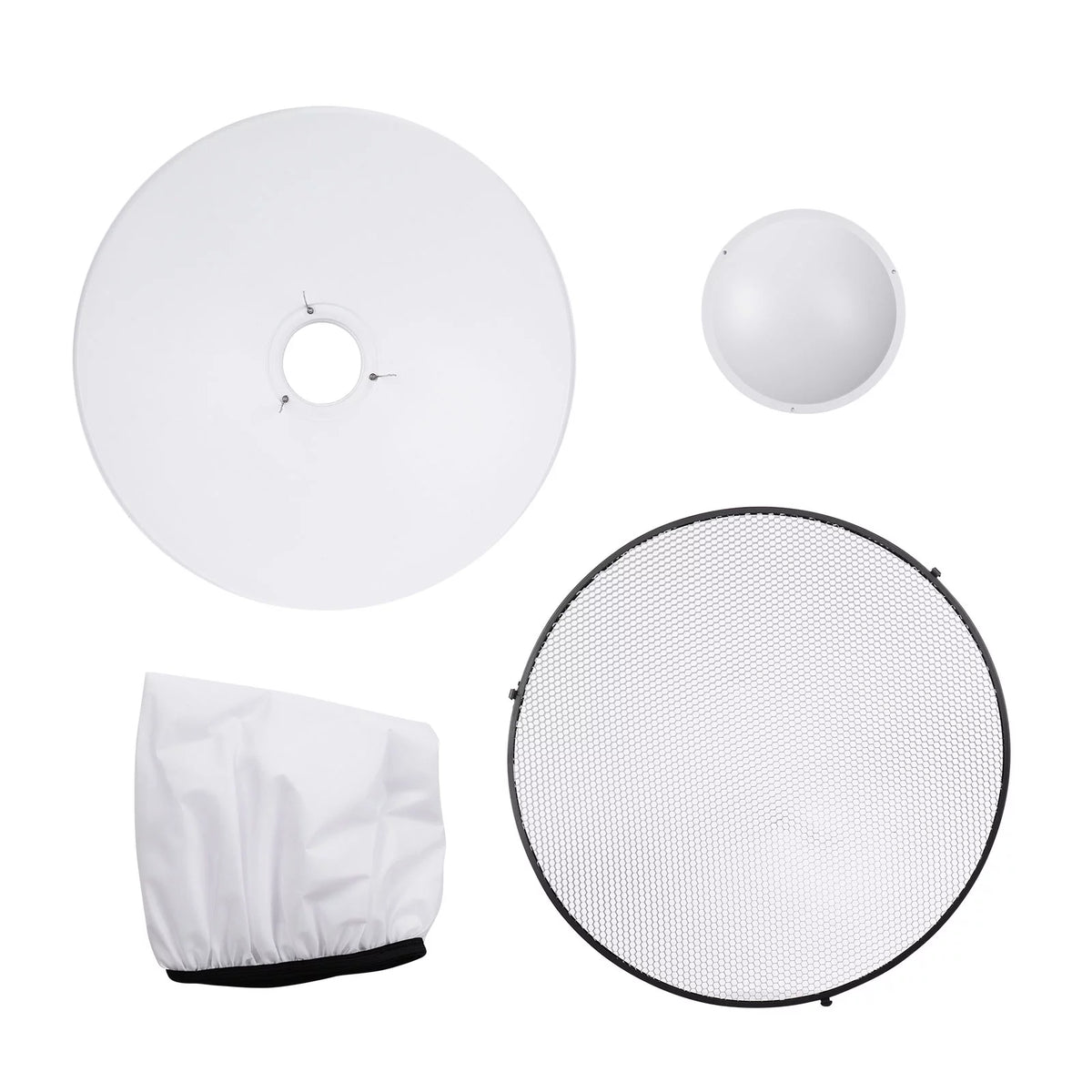 22 Inch Beauty Dish Reflector Diffuser with Honeycomb Soft Cloth for Bowens Mount R323