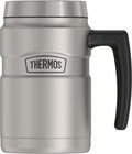 16 Oz Vacuum Insulated Desk Mug, Matte Stainless Steel Z7421