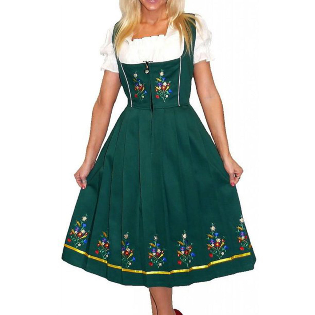 Green Cotton Dirndl Dress H144370