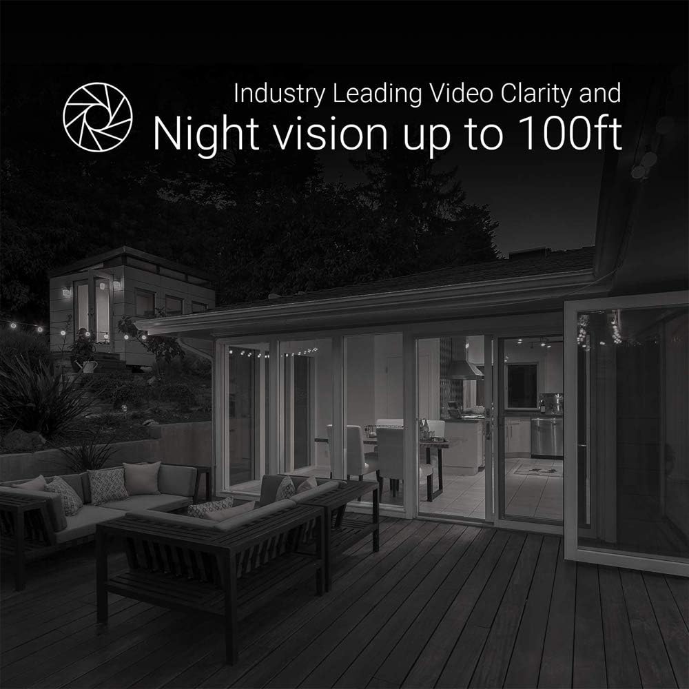 1080P WiFi Outdoor Security Camera with Night Vision, 2 Pack E1080