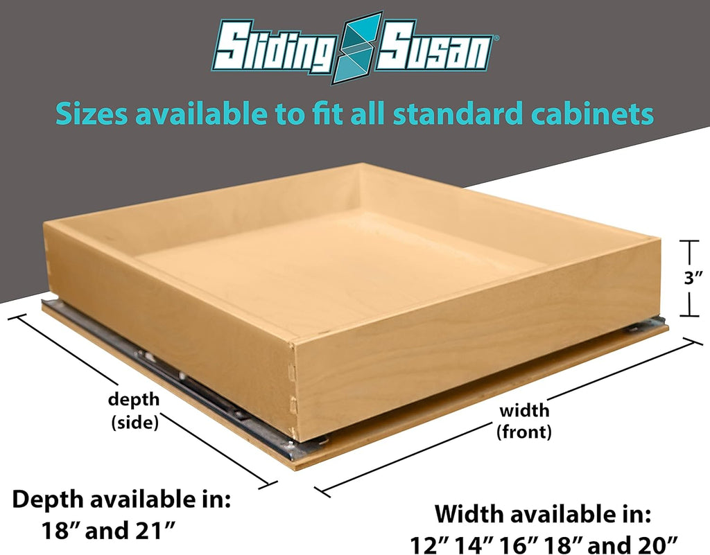 Sliding Susan Pull Out Cabinet Organizer, 14 x 21 P5413