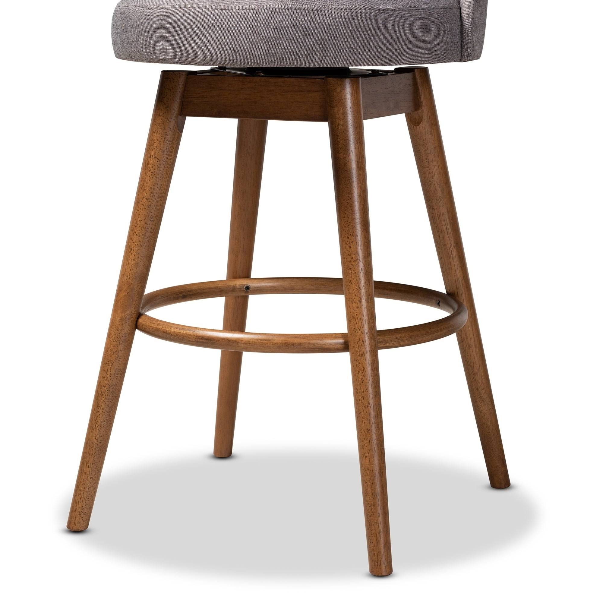 Beige Swivel 2-Piece Bar Stool Set S811705