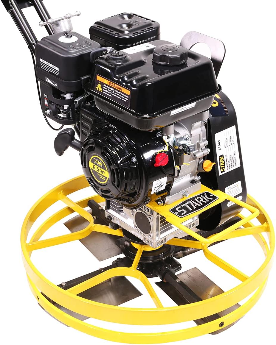 6.5HP Walk-Behind Power Trowel Concrete Surface Smooth Gasoline Motor Float Pan and Blades Included V546
