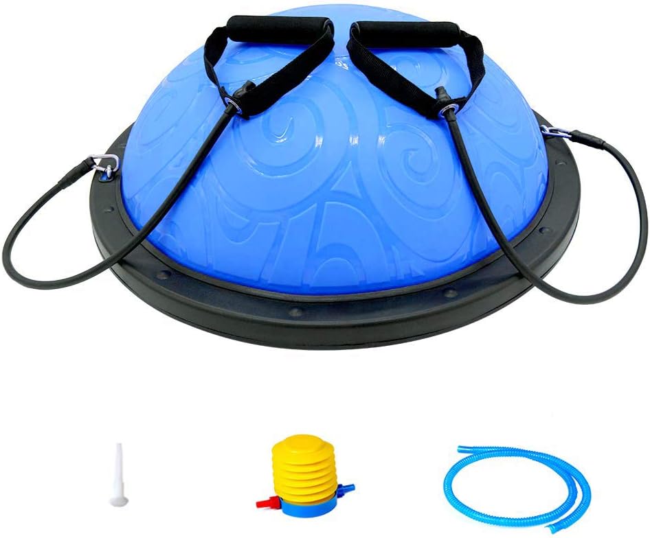 Half Ball Balance Trainer with Straps Yoga Balance Ball Pack of 2 U984