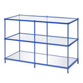 Blue Glass Top Console Table D159