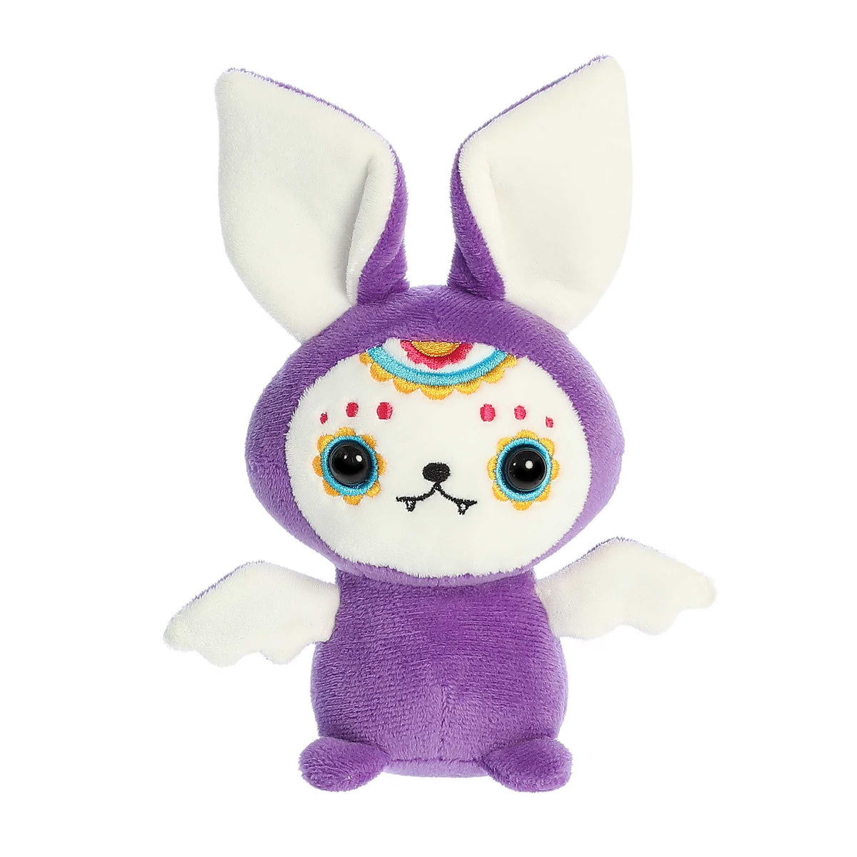 Small Purple Sugar Skull Bat Stuffed Animal B854