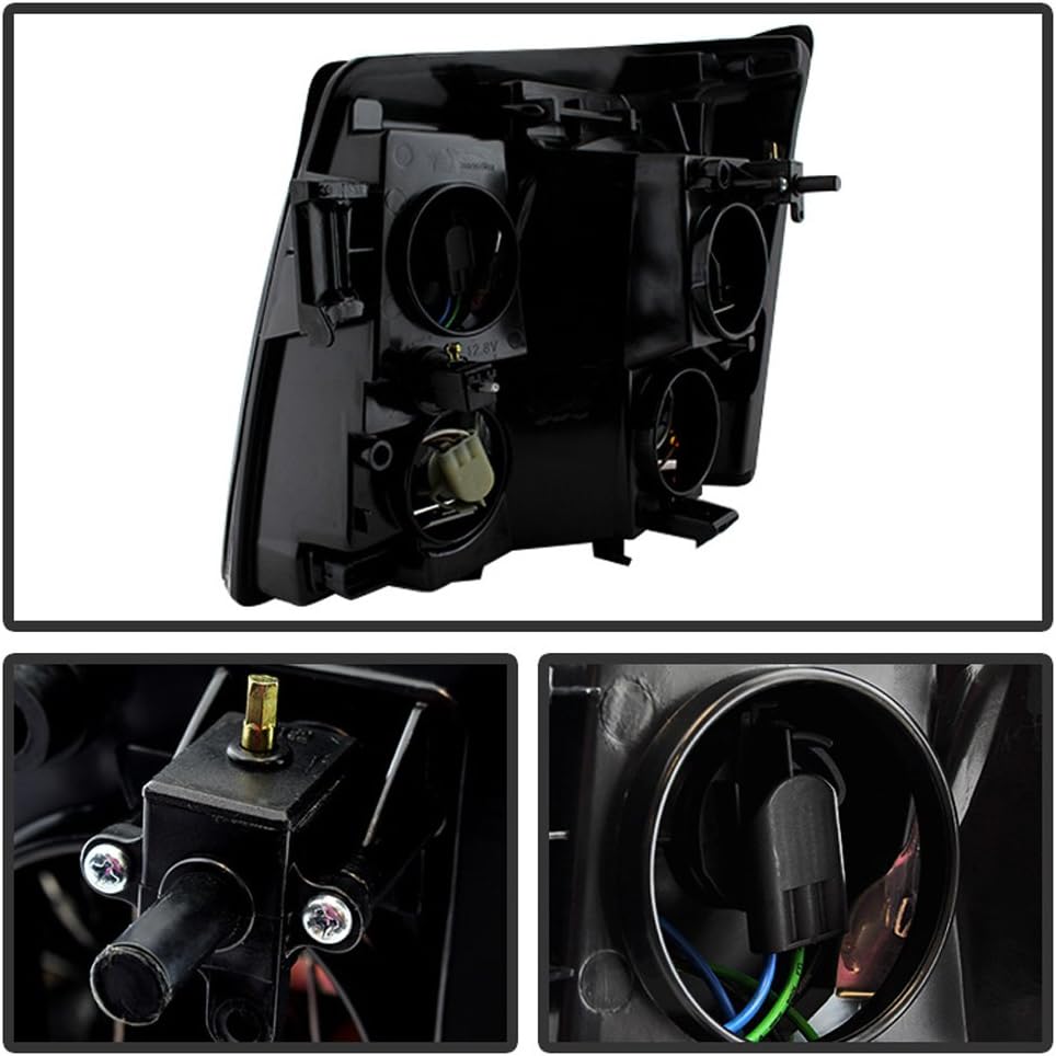 Black Headlights for 2003-2006 Cadillac Escalade (HID Model Only) I9025