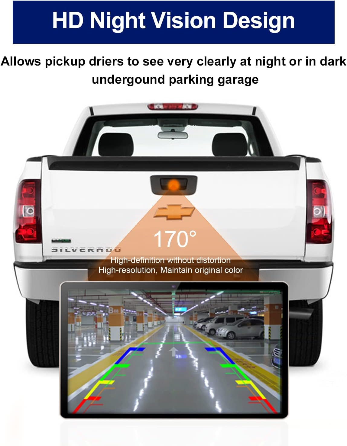 Rear Reversing Backup Camera Tailgate Handle Replacement Camera Night Vision Pack of 2 L11152