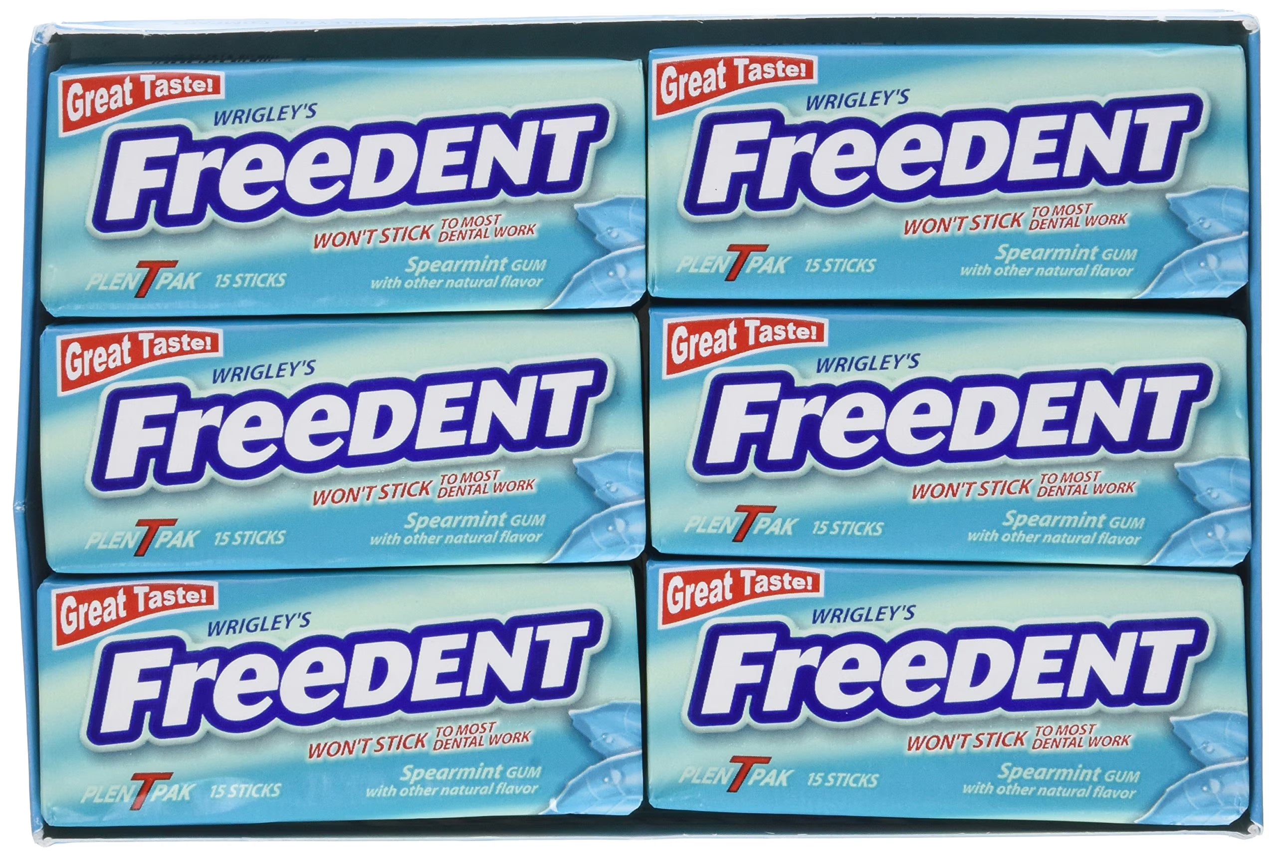 Spearmint Gum 15 Stick 12 Count Per Box (2 Pack) H981227