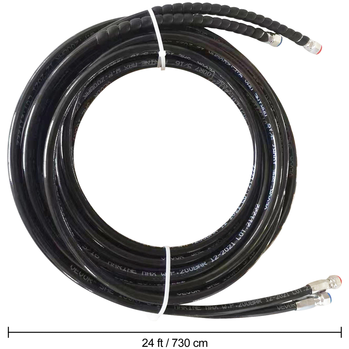Hydraulic Steering Hose Kit, 2 Pcs 24 ft Boat Hose Kit S1919