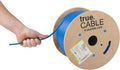Cat6 Riser Bulk Ethernet Cable, 500ft, Gray, 23AWG 4 Pair Solid Bare Copper, 550MHz, Unshielded Twisted Pair C161800