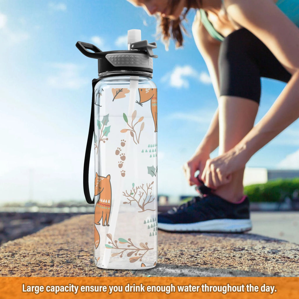 32oz Tritan Leakproof Clear Water Bottle with Straw Z728
