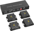 HDMI Extender Splitter 1x4, 165ft/50m, 1 in 4 Out, Over Cat5e/Cat6/7, 1080P@60hz C2458