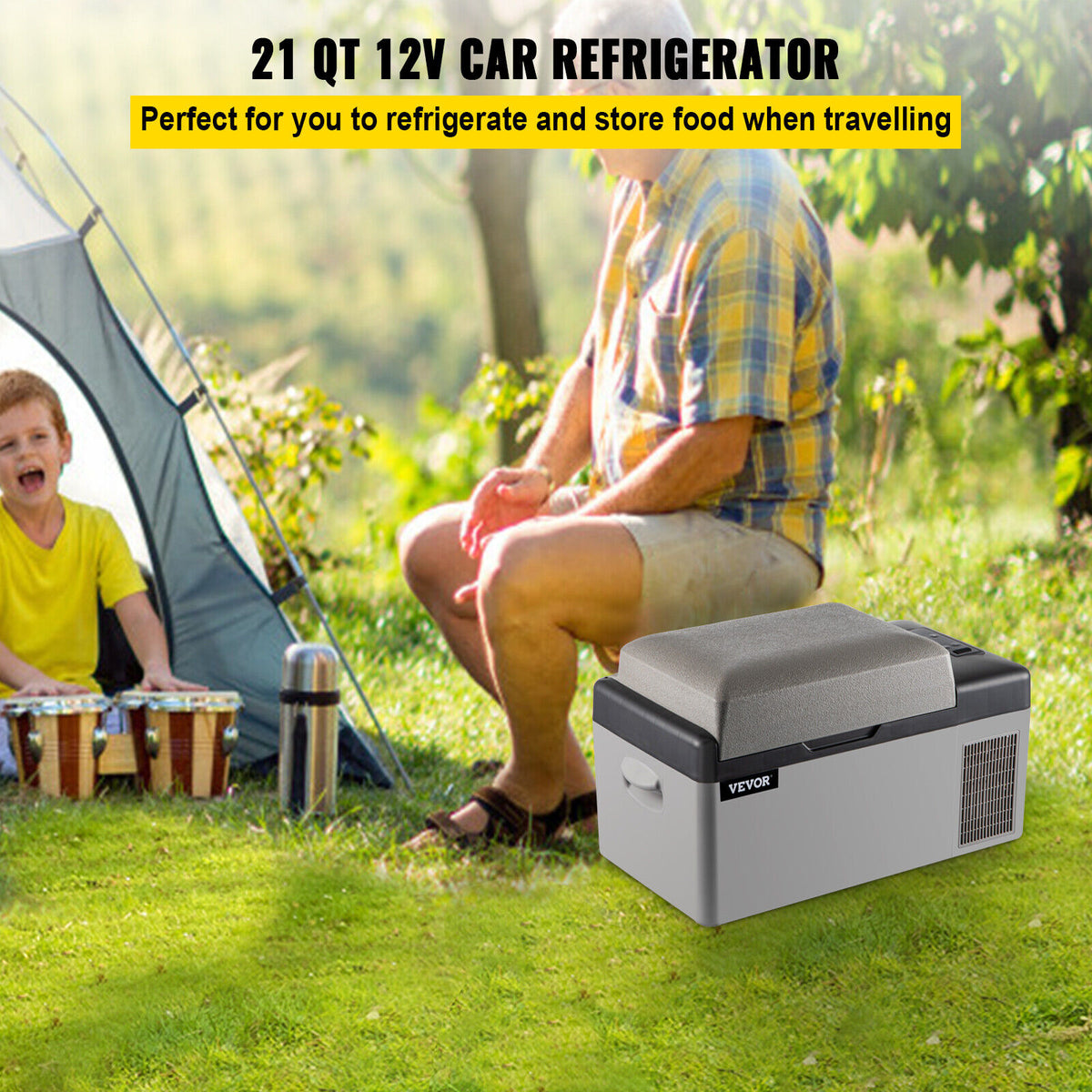 Portable Car Fridge Freezer Cooler 12V/24V T2008