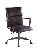 Black Faux Leather Upholstered Wooden Office Chair A1507