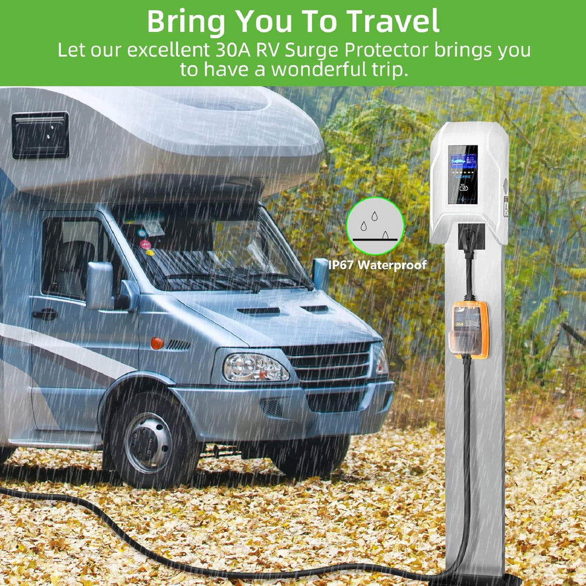 RV Surge Protector 30 Amp with Waterproof Cover, Circuit Analyzer H5631