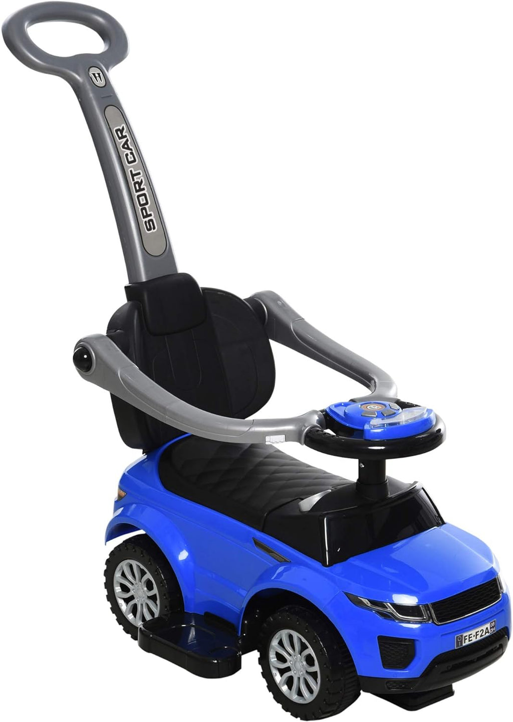 Red 3 in 1 Kid Ride on Push Car Stroller Sliding Walking Car with Horn Music Light Function Secure Bar Ride on Toy V231122
