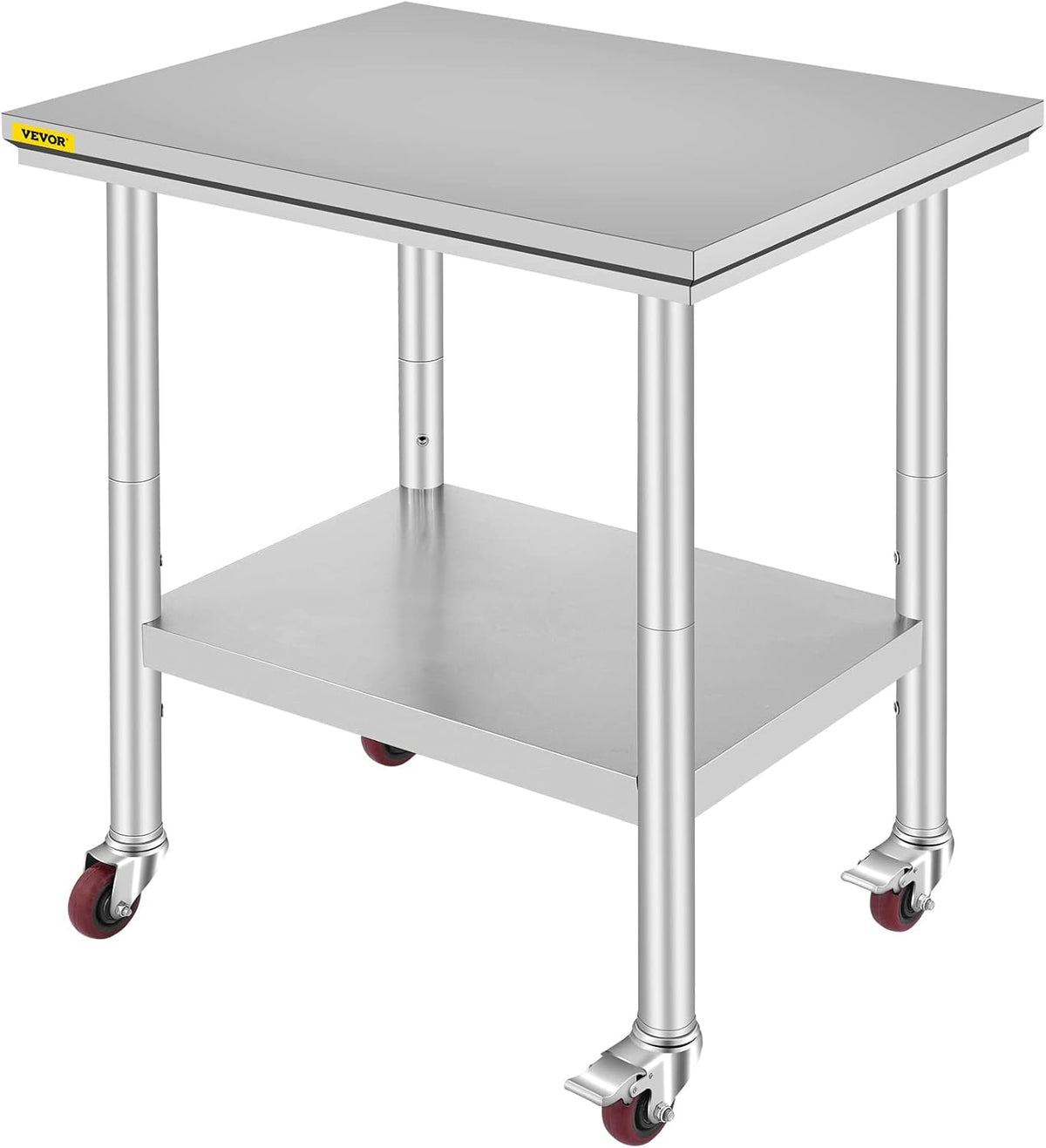 Stainless Steel Work Table with Wheels 24 x 30 x 32 Inch U5180