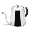 Stainless Steel Pour Over Teapot with Black Handle, 23-Ounce X7267