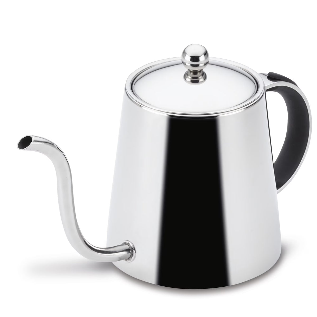 Stainless Steel Pour Over Teapot with Black Handle, 23-Ounce X7267