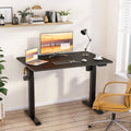 Black Height Adjustable Electric Standing Desk with Splice Board L816