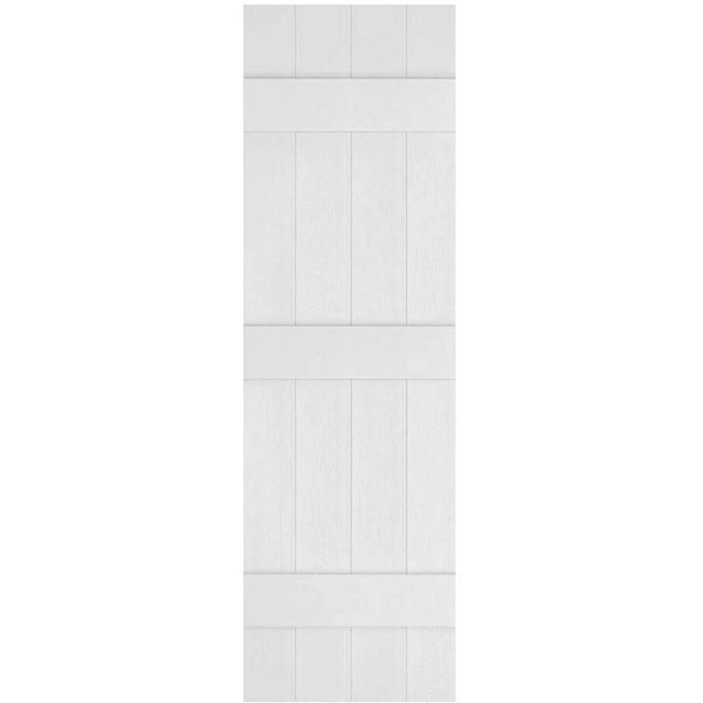 White Vinyl Board-n-Batten Shutters S64537