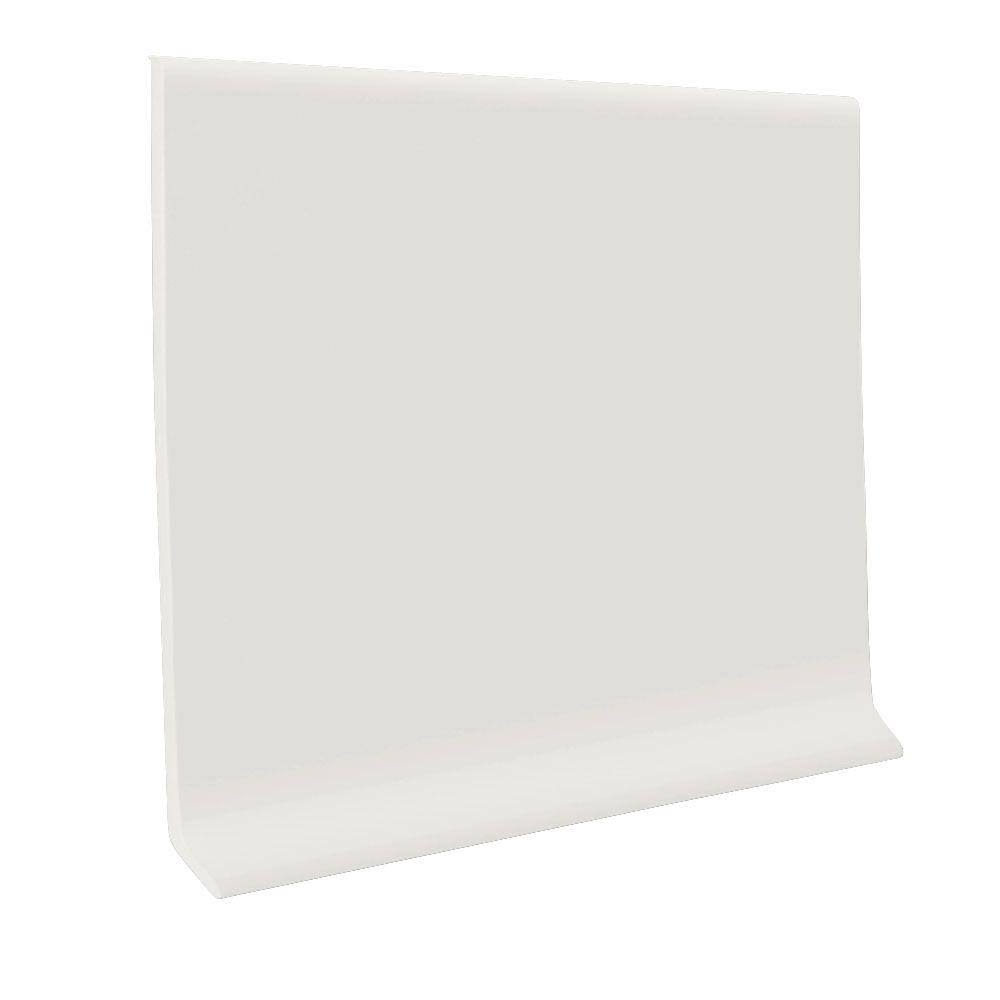 White 4 in. x 48 in. x 1/8 in. Vinyl Wall Cove Base (30-Pieces) T8974