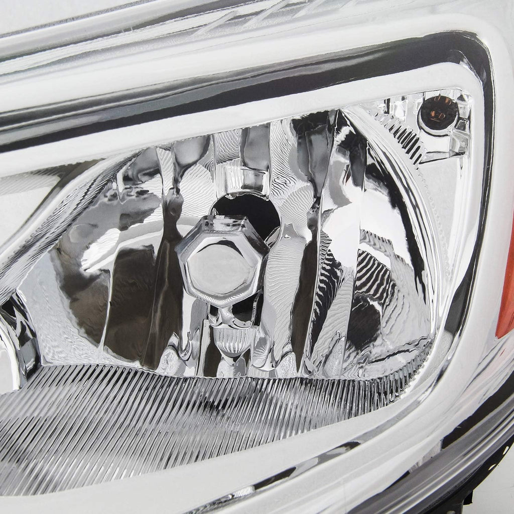 Chrome Trim Halogen Headlight Driver Left Pack of 2 K611