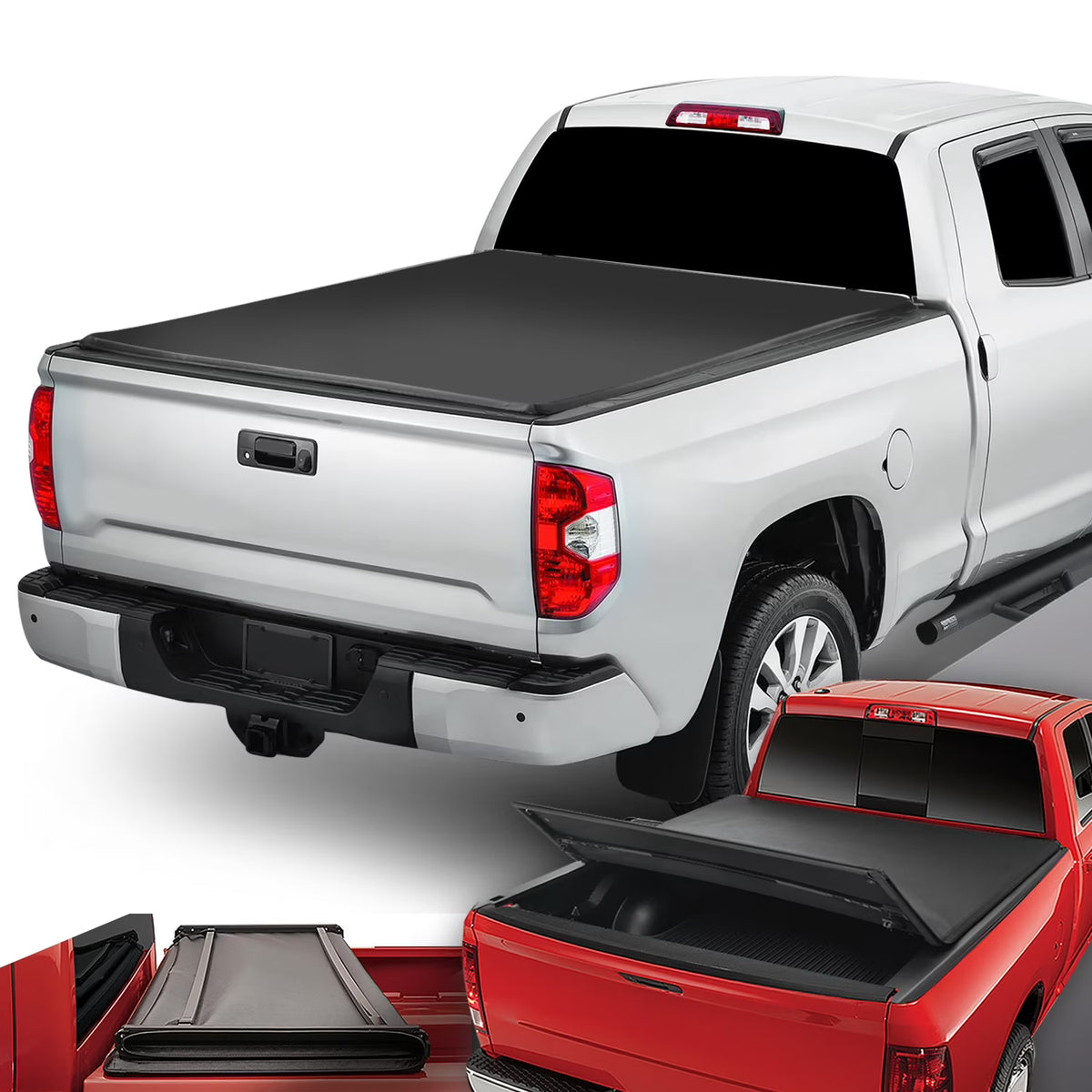 Tri-Fold Soft Top Tonneau Cover for Toyota Tundra 6.5' Bed A631577