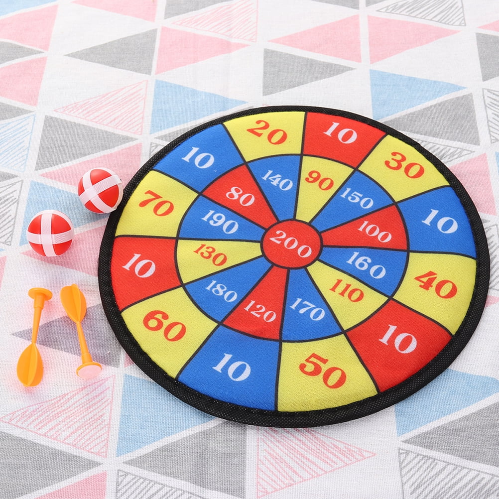 Self-adhesive Dartboard Toy Set with 2Pcs Balls F7637