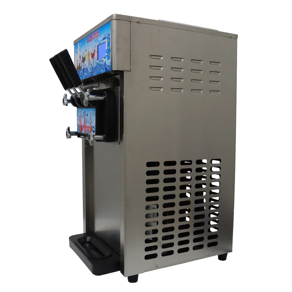 Commercial 3 Flavor Soft Ice Cream Maker 16-18L/H LED Display D149