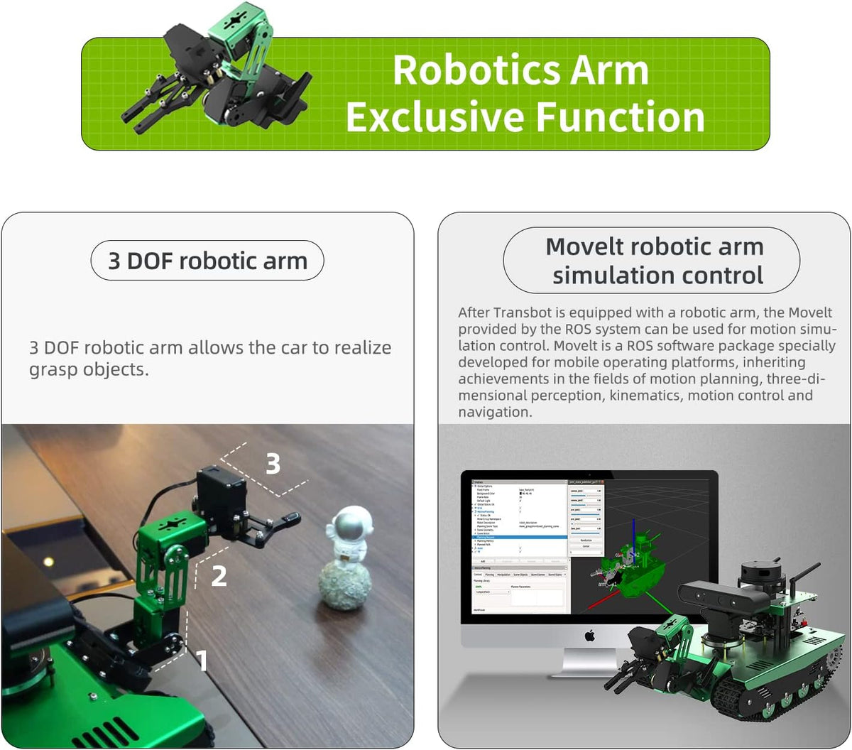Robotic Kit Robot Arm for Jetson Nano 4B 8GB Transbot Yahboom Maker (Nano Ver.II) M85330
