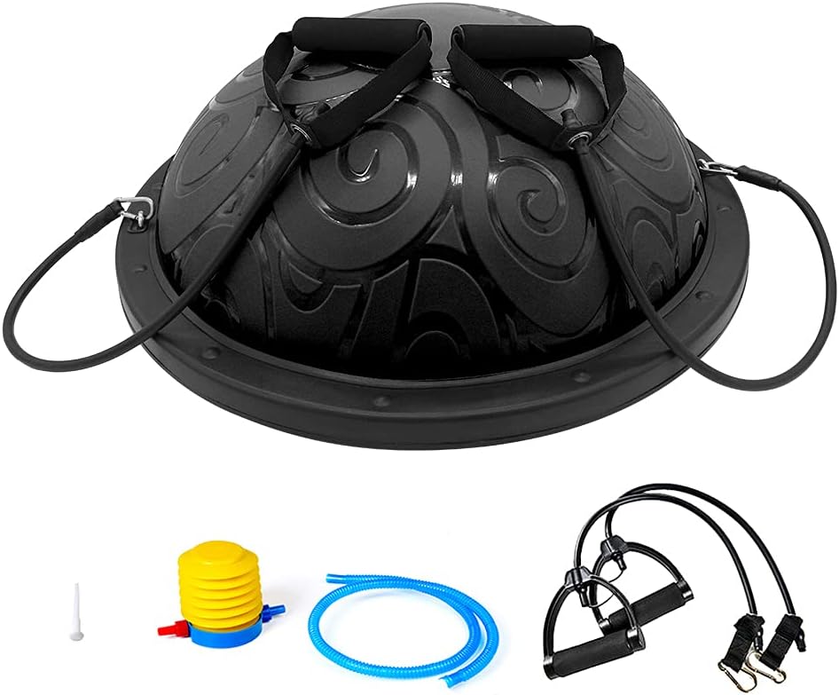 Half Ball Balance Trainer with Straps Yoga Balance Ball Pack of 2 U984