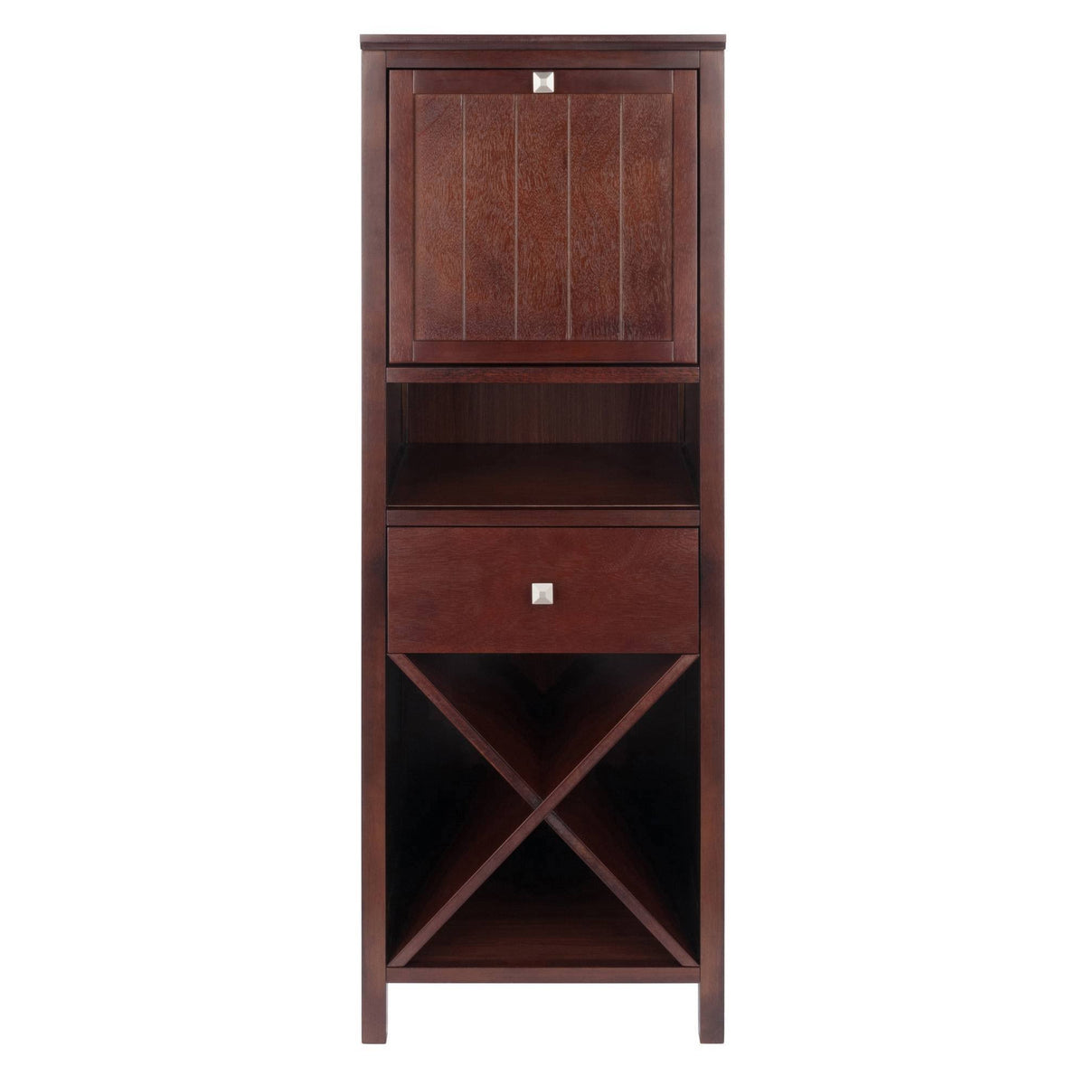 Walnut Brown 4-Section Cabinet A2978