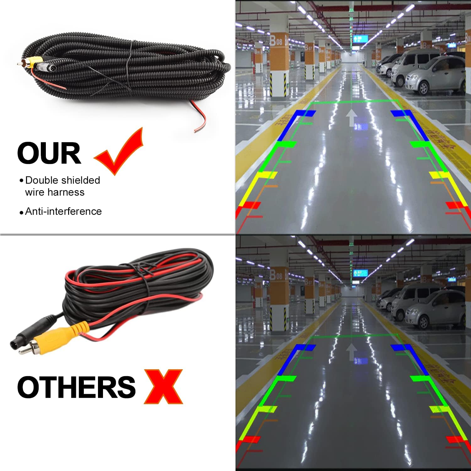 Rear Reversing Backup Camera Tailgate Handle Replacement Camera Night Vision Pack of 2 L11152