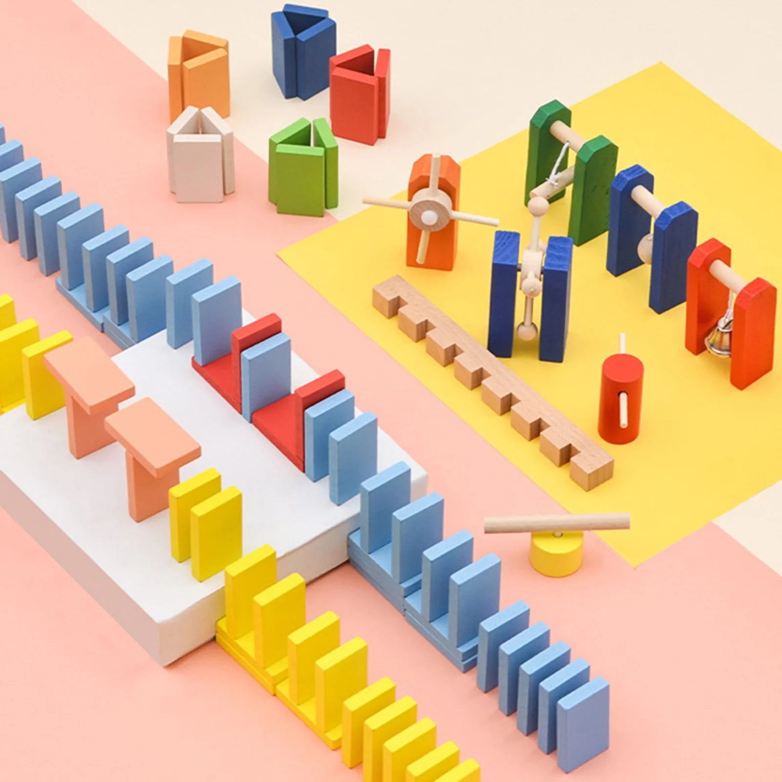120Pcs Wooden Domino Building Block Kit N169