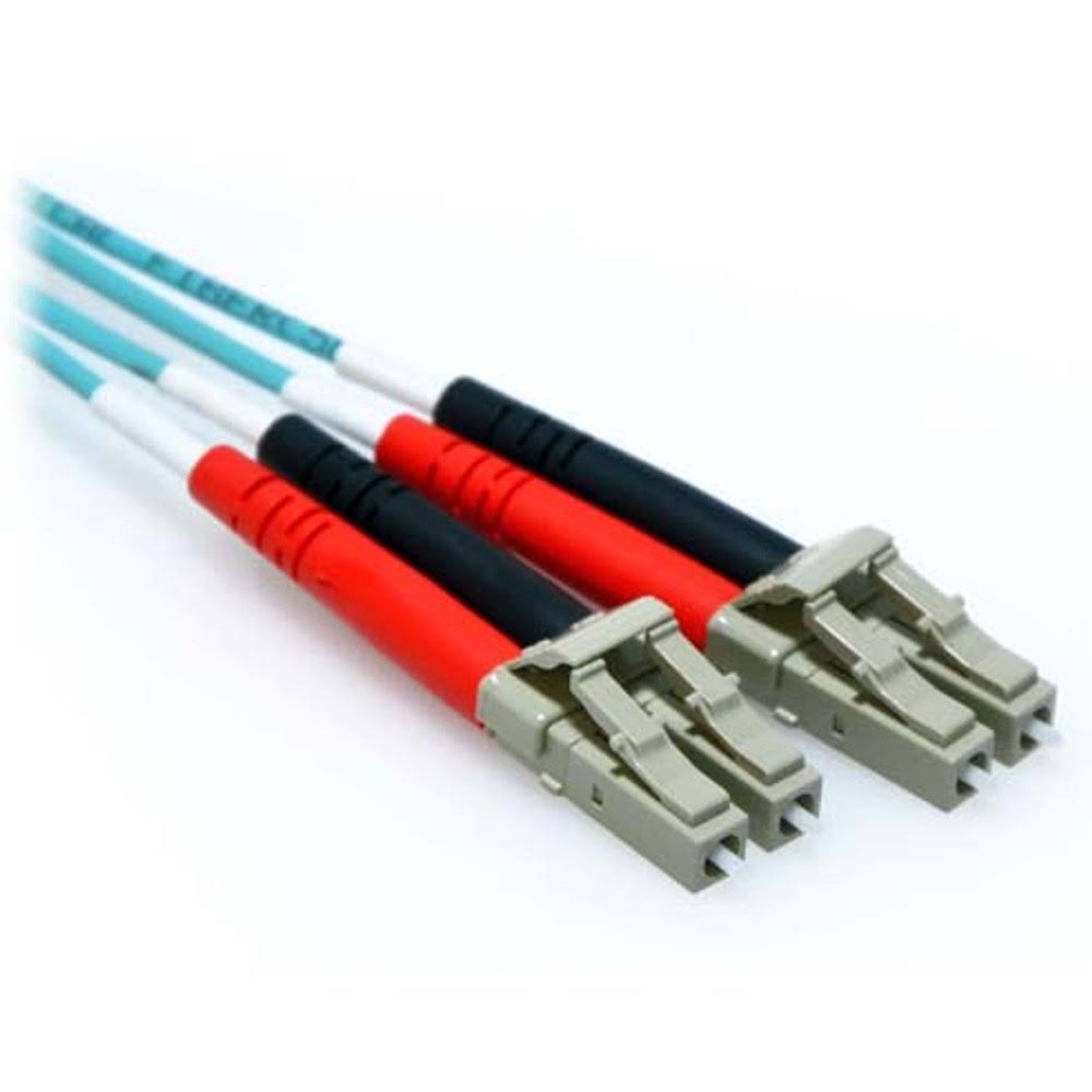 40M 10 GB LC/LC Duplex 50/125 Multimode Fiber Patch Cable Aqua R401