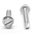 #10-32 x 5/8x22 Fine Thread Thread Cutting Screw Slotted Hex Washer Head Type 23 Low Carbon Steel Zinc Plated O49542