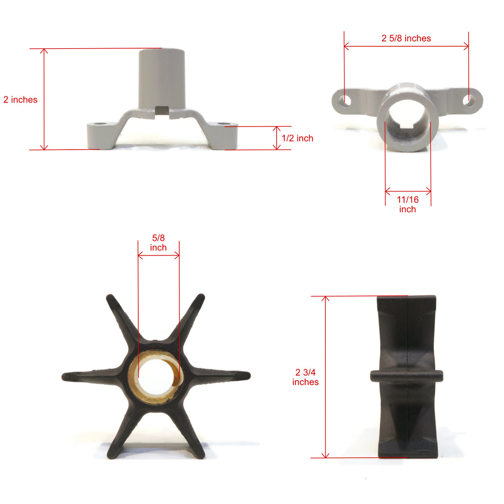 Water Pump Kit for Johnson 45 HP J45RCERE Boat H66443