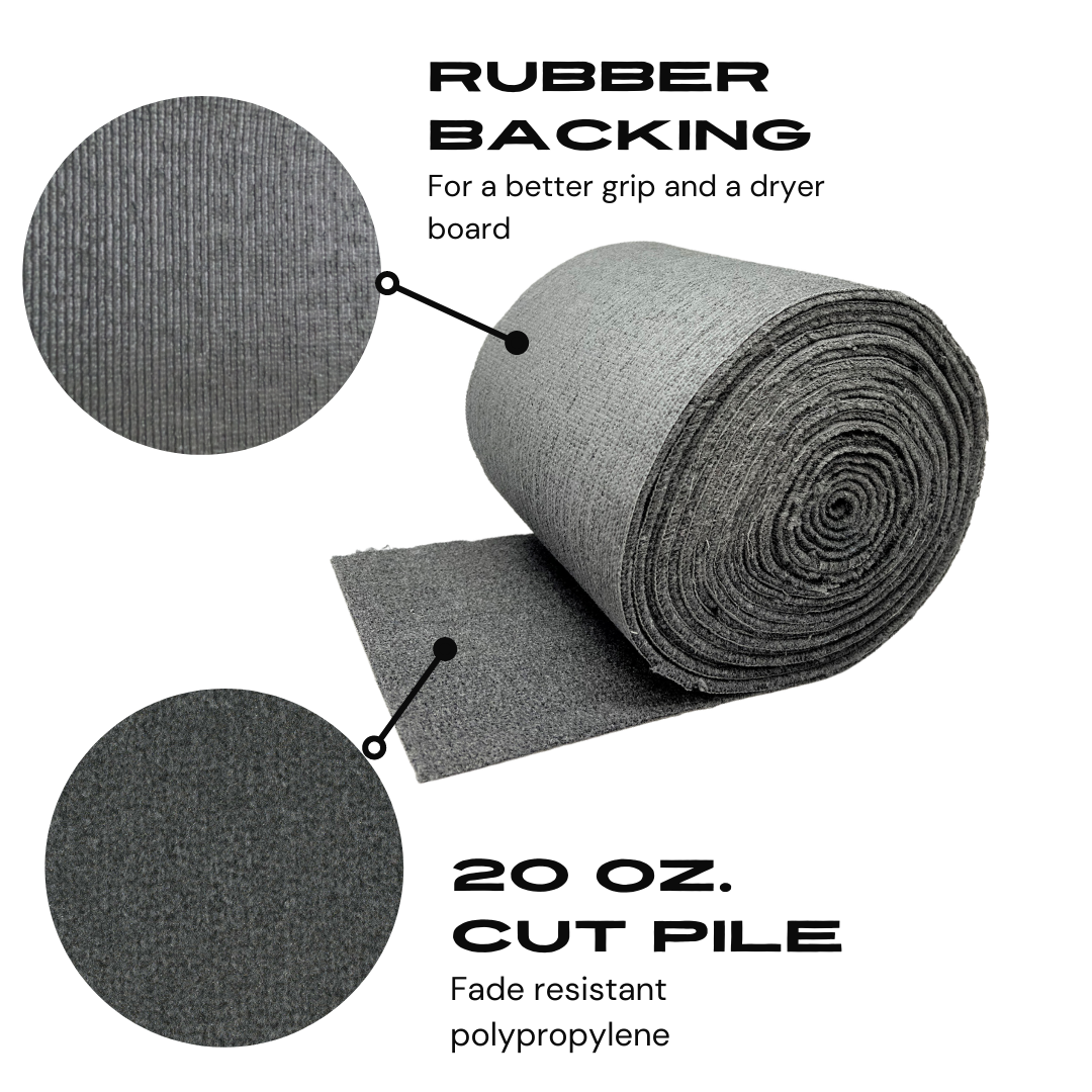Boat Trailer Bunk Carpet, 12" x 40', Midnight K839