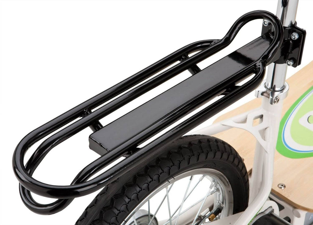 Green Electric Scooter with Seat and Rack P435788
