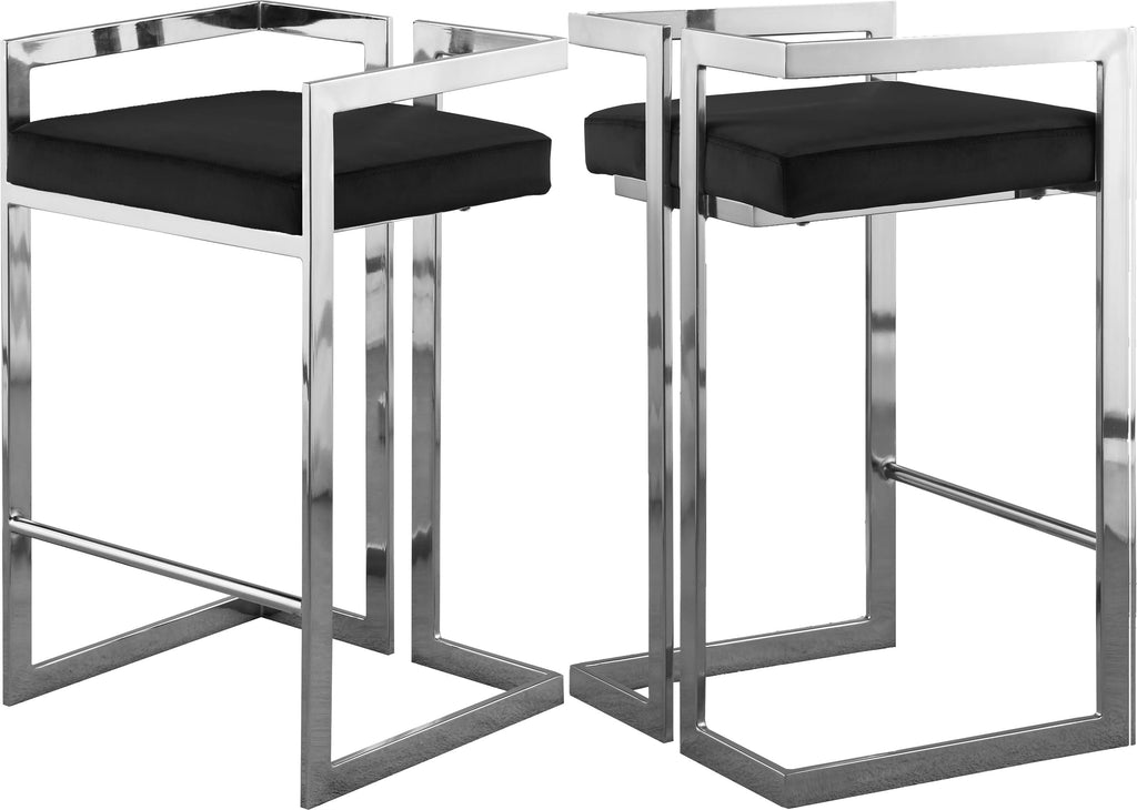 Black Velvet Stool G78129