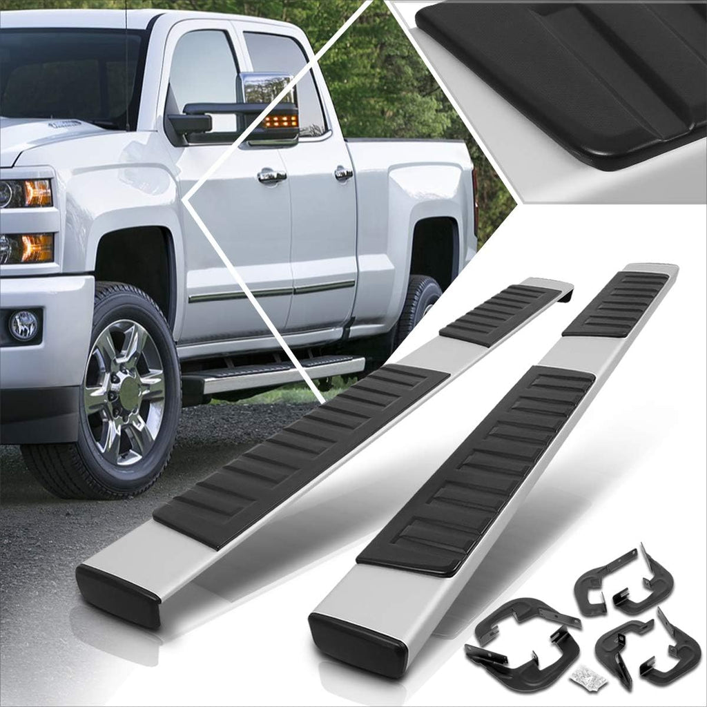 6 Inch Silver Aluminum Running Boards Z379